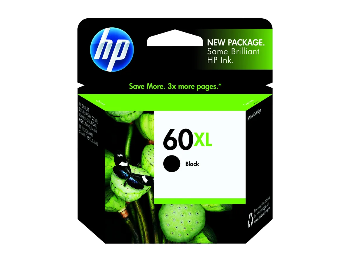 HP HP 60XL High Yield Black Ink Cartridge CC641WN 600 pages — product photo