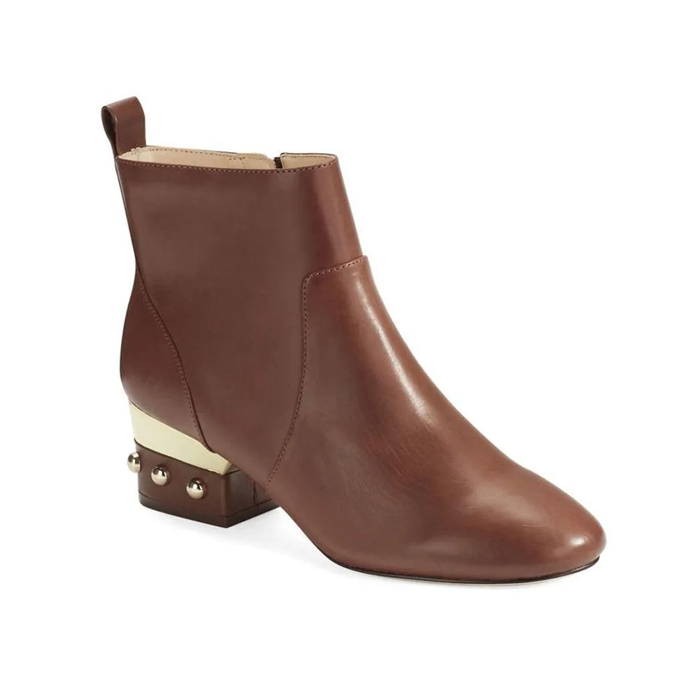 Isa Tapia Isa Tapia Hardy Calf Leather Ankle Boots Cognac Size 38 — product photo