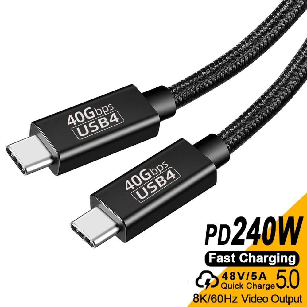 LUOM LUOM PQ006 USB4 cable 5ft 40Gbps 240W 8K@60Hz Thunderbolt 3 — product photo