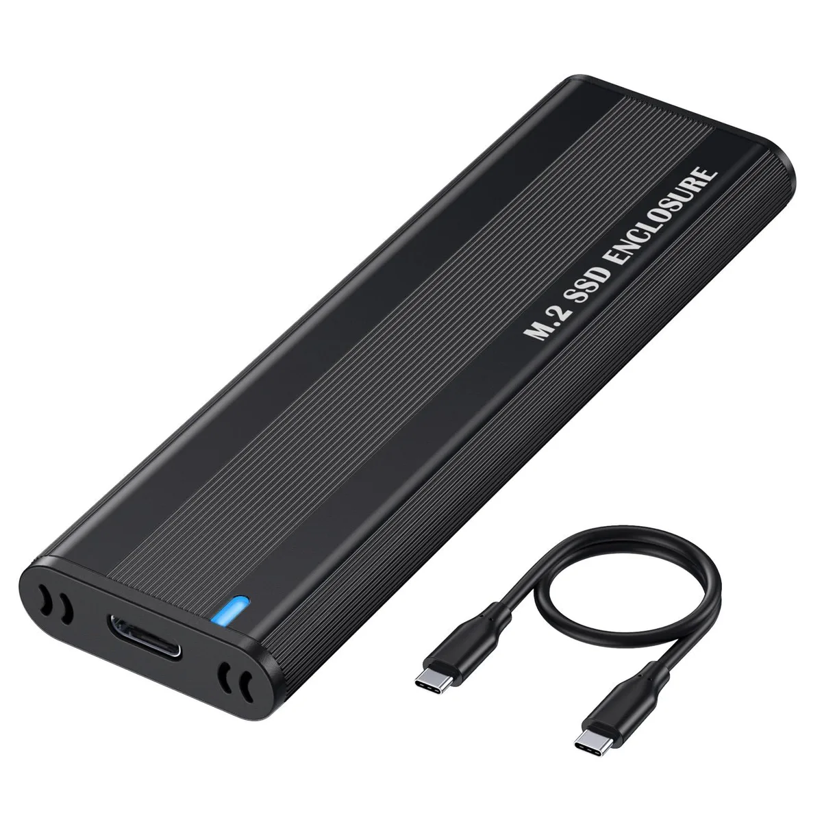 Vszerda Vszerda M.2 NVME SATA enclosure USB 3.1 Gen 2 10 Gbps 2230 2242 2260 2280 Black — product photo