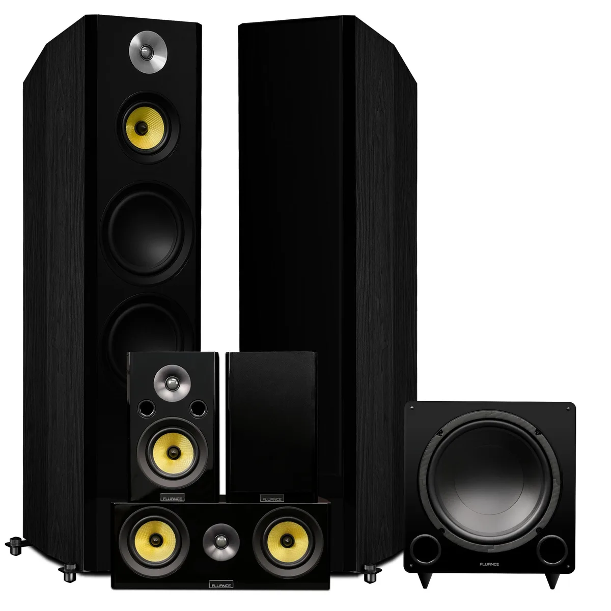 Fluance Fluance HF51BR 5.1 Home Theater Speaker System Black Ash — product photo