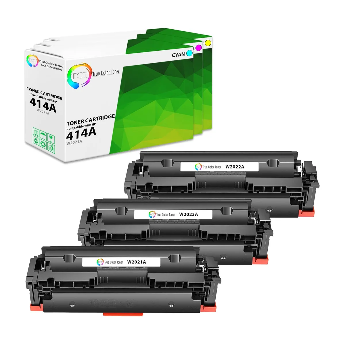 True Color Toner True Color Toner 414A Color Toner Cartridge 3 Pack — product photo