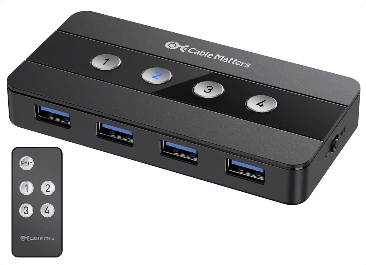 Explus-C Explus-C 4-Port USB 3.0 KVM Switch with Wireless Remote — product photo