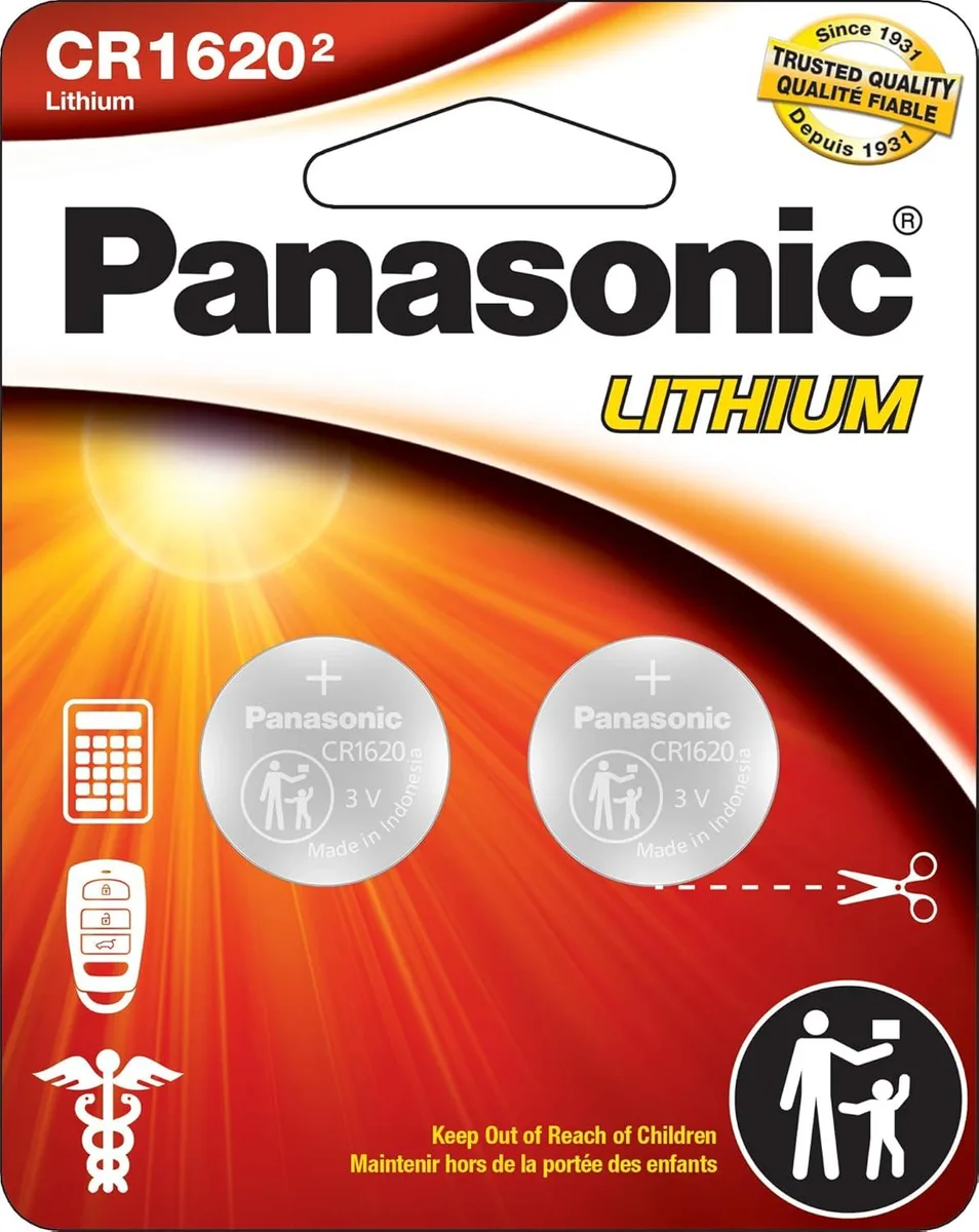 Panasonic Panasonic CR1620 3V Lithium Coin Cell 75 mAh 2-Pack — product photo