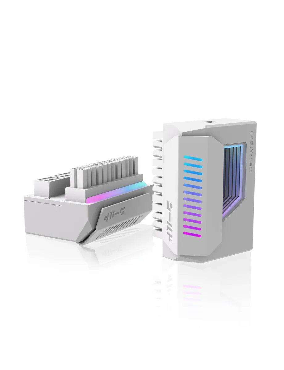 Shield 24-Pin Angle Adapter Infinity Mirror ARGB 180° White EZDPI231-1 — product photo