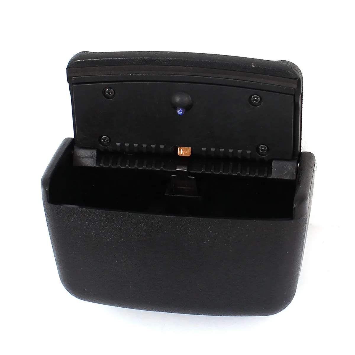 Unique-Bargains Unique-Bargains Portable Plastic Rectangle Smokeless Ashtray with Blue LED Light, Black — product photo