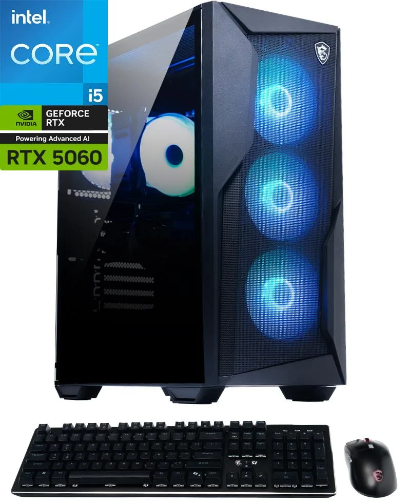 MSI MSI Codex R2 B14NVL5-693US gaming PC i5-14400F RTX 5060 8GB 16GB DDR5 1TB NVMe — product photo