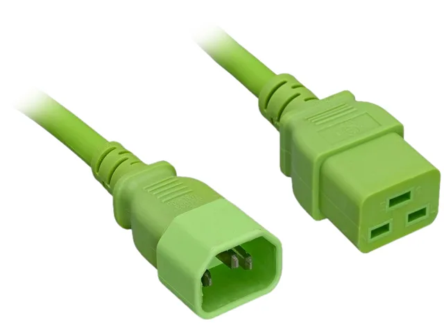 Nippon Labs Nippon Labs 30P-10W1-1419-03-GN computer power cord C14 to C19 14 AWG 3 ft green — product photo