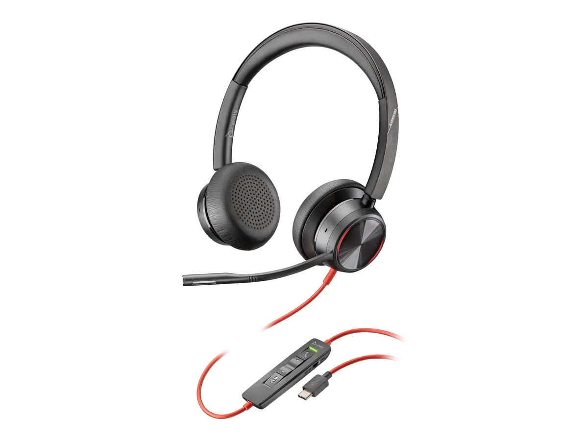 HP HP 7E2K6AA#ABA Blackwire 8225 USB-C Wired Headset 32 Ohm 20-20 kHz 7.19 ft Cable — product photo
