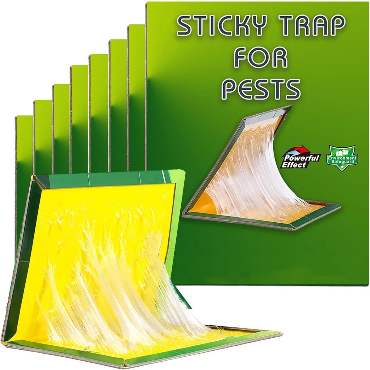 Pack of 10 flat glue boards on thick foldable cardboard