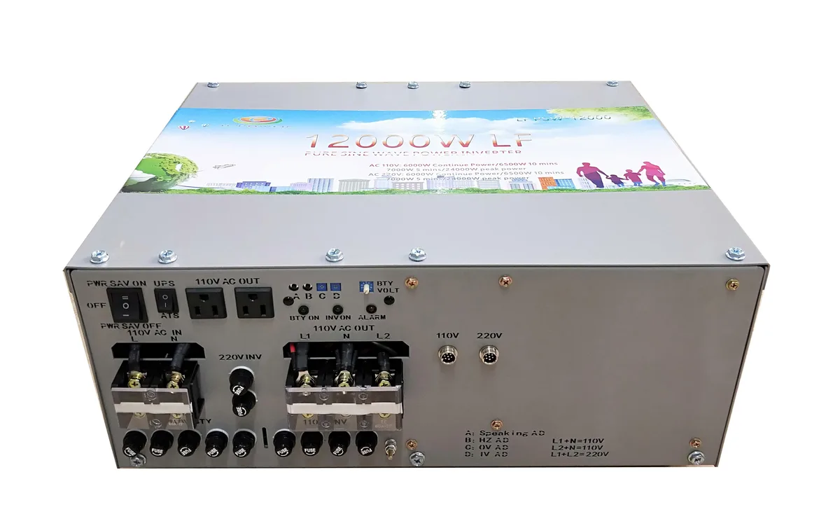 u-power u-power 48000W Peak 12000W Power Inverter 48V DC 110V 220V AC Split Phase Pure Sine Wave — product photo