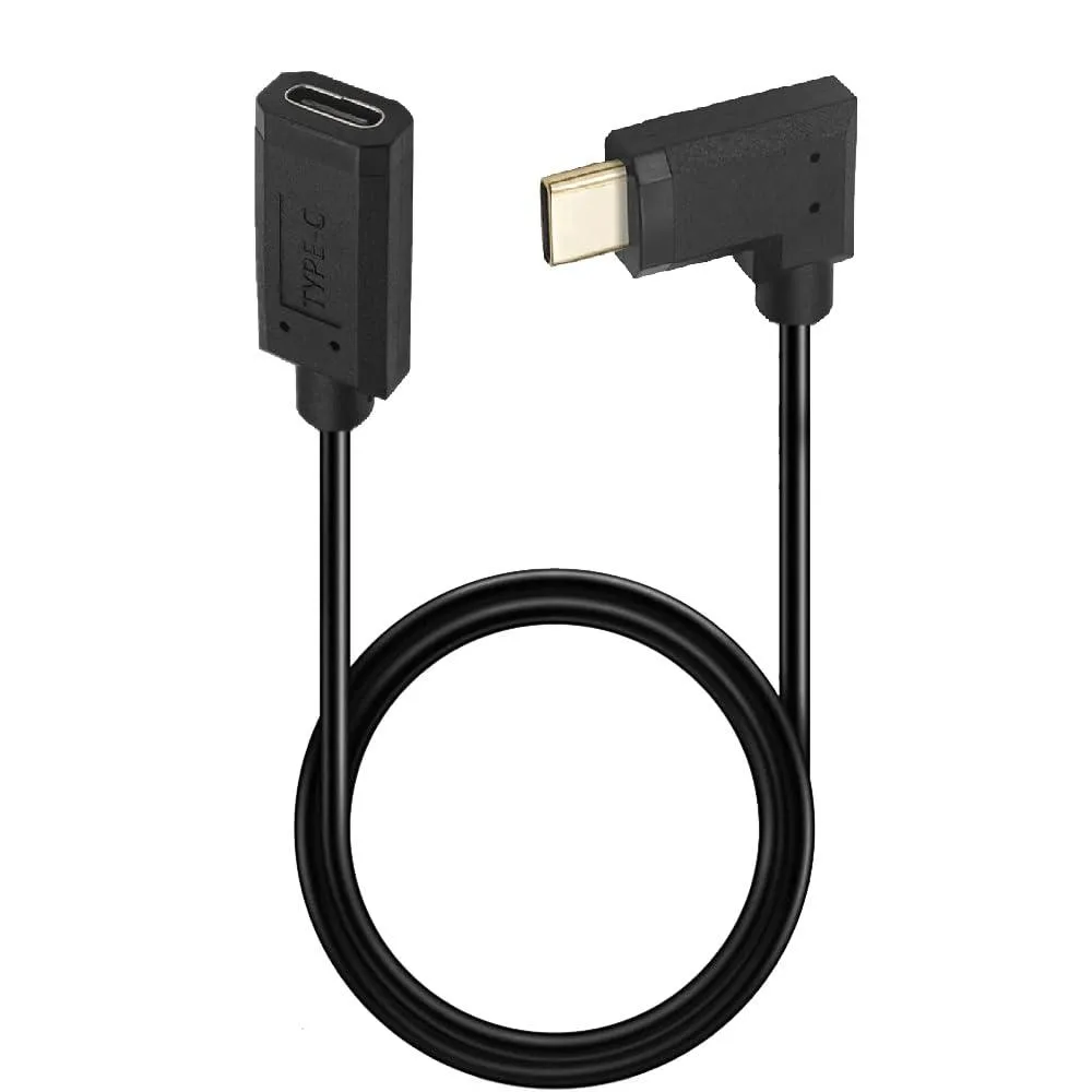 BUCIER BUCIER USB C Extension Cable 2ft 90° Left Right 10Gbps 3A 4K@60Hz — product photo