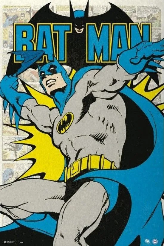 DC Batman poster print, 24 by 36 inches, rolled in tube