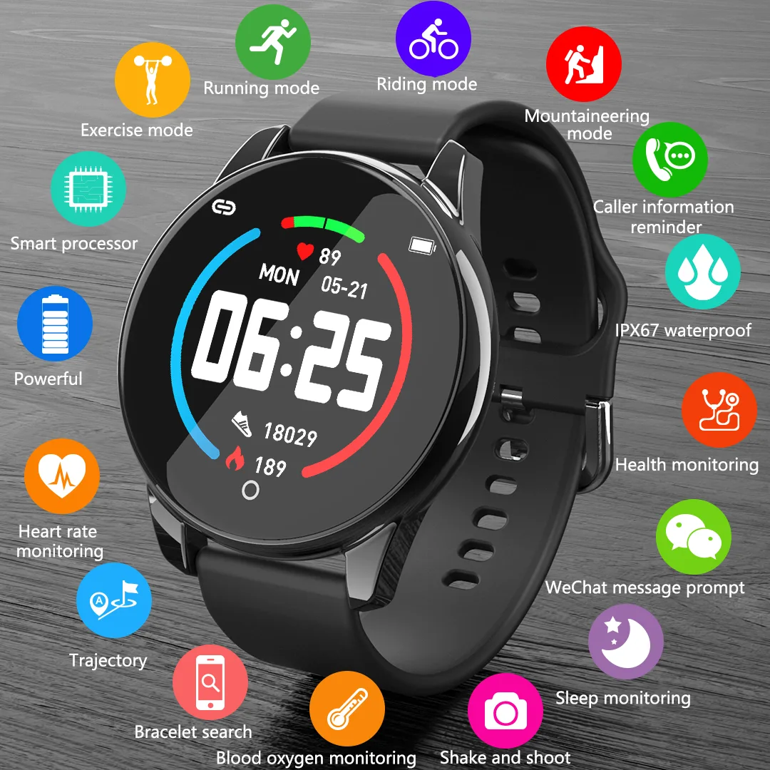 siroka siroka Smart Bracelet Milan Strap 1.3 IPS IP67 170mAh 15d Black — product photo