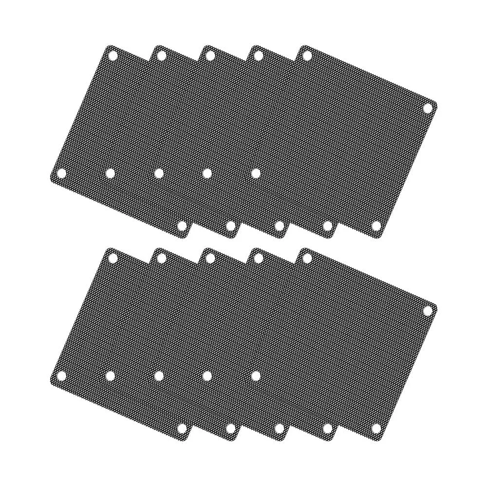Pack of ten 70mm square fan filters with fine mesh