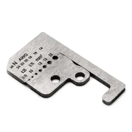 Replacement wire stripper blades with seven stripping holes for 14 to 26 AWG wires