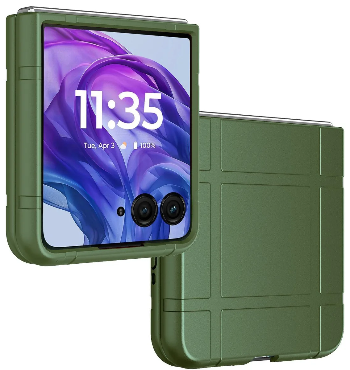 Nakedcellphone Nakedcellphone Slim Hard Case for Motorola RAZR+ 2024 2025 2026 Forest Green — product photo