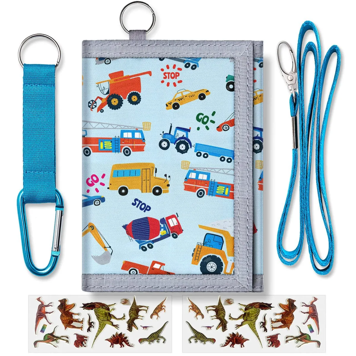  Yollber Trifold Kids Wallet Cars-6 9 Card Holders Coin Pocket 3.2×4.7×.5in — product photo