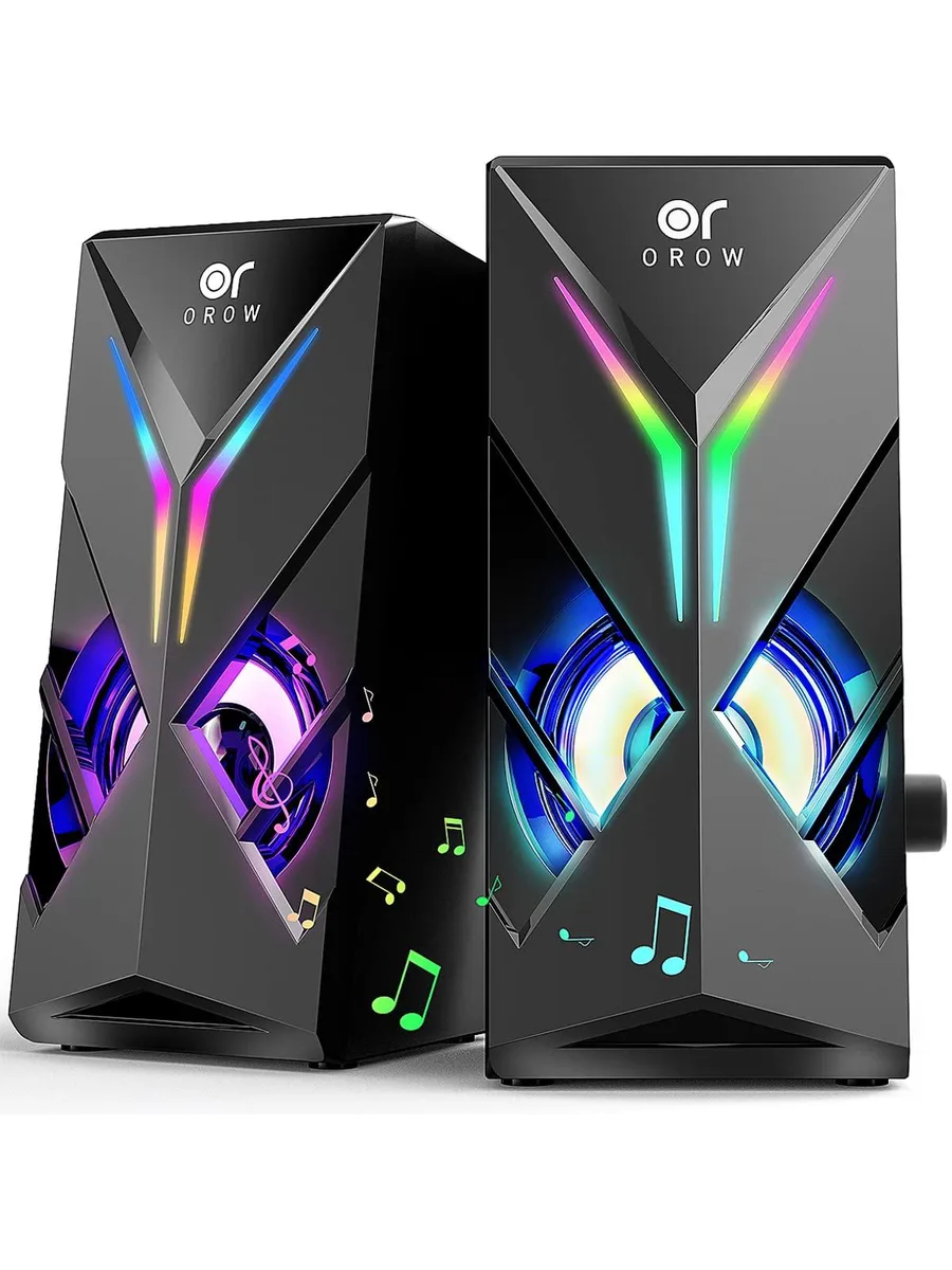 OROW S201 10W 2.0 Speakers RGB 3.5mm Aux — product photo
