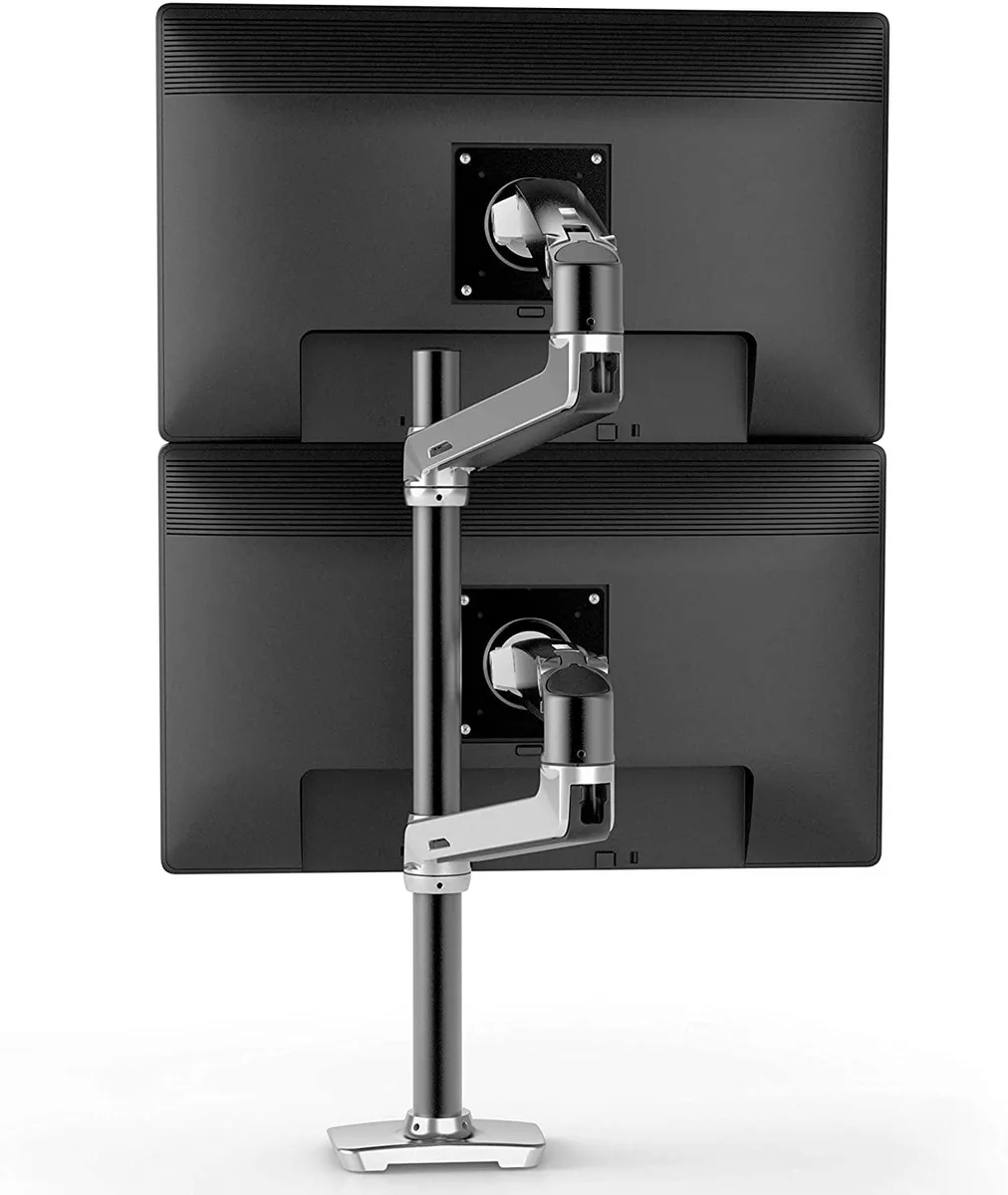 Ergotron Ergotron LX Vertical Stacking Dual Monitor Arm 23 in pole Polished Aluminum — product photo