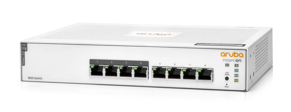 HPE Networking Instant On HPE Networking Instant On 1830 8-port Gigabit 4p PoE 65W Switch JL811A#ABA — product photo