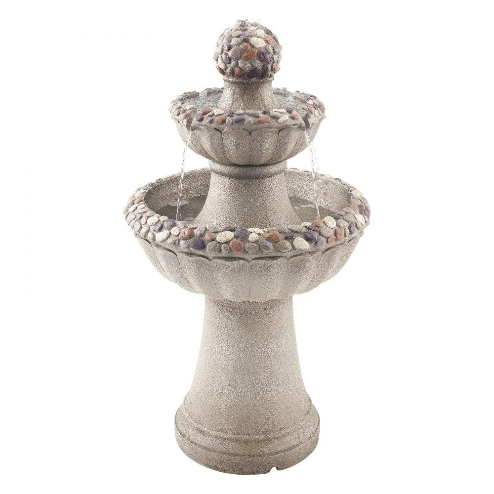 VEVOR VEVOR 36.5 in 2-Tier Rock Base Fountain Gray — product photo