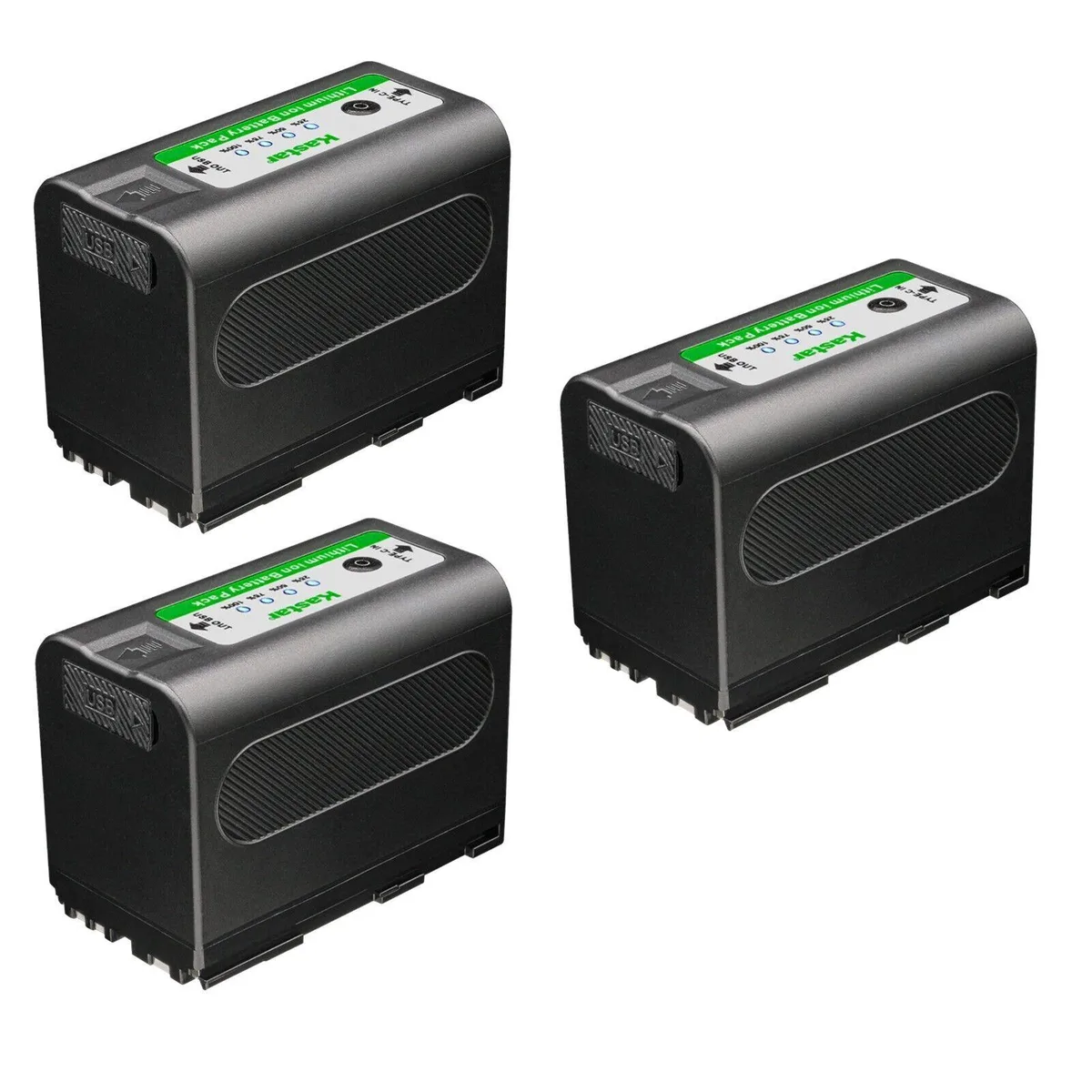 Kastar Kastar BP-950G EXP 3-pack camera battery 7.4V 7000mAh 51.8Wh — product photo