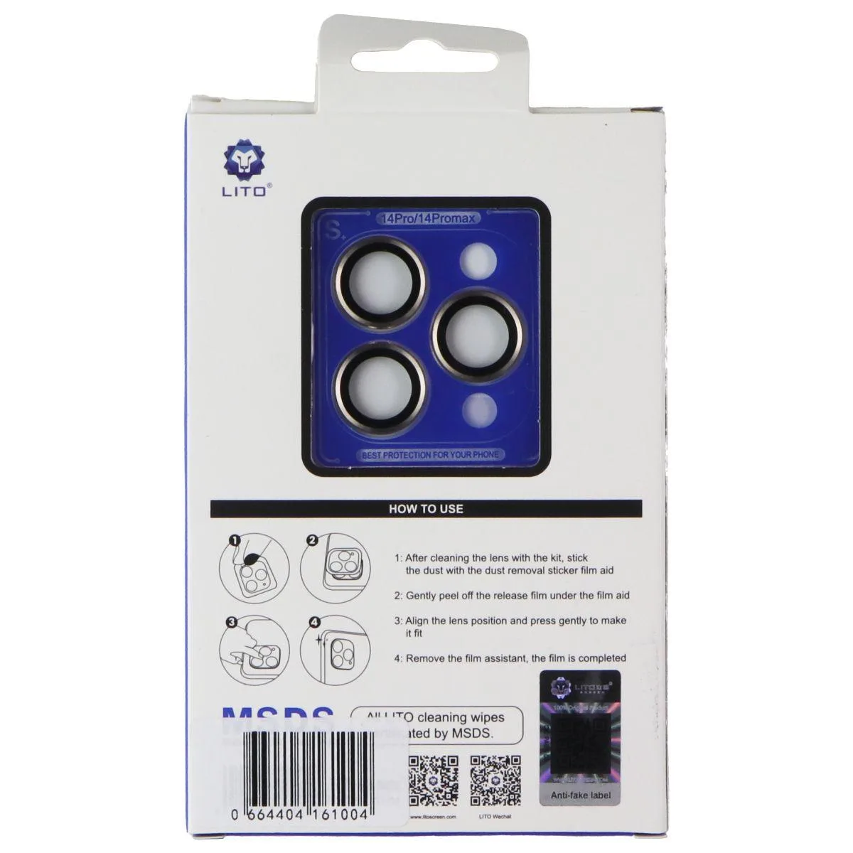 Lito Children’s Wear Lito Children’s Wear Camera Glass 3 Piece iPhone 14 Pro/Pro Max Gold — product photo