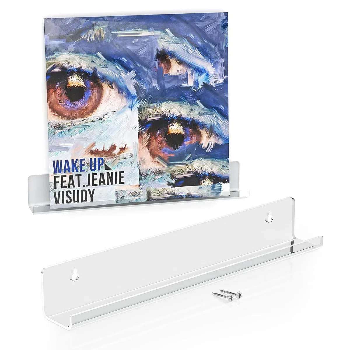 LORDWORLD LORDWORLD Acrylic Wall-Mounted Record Shelf 12 LPs R37C — product photo