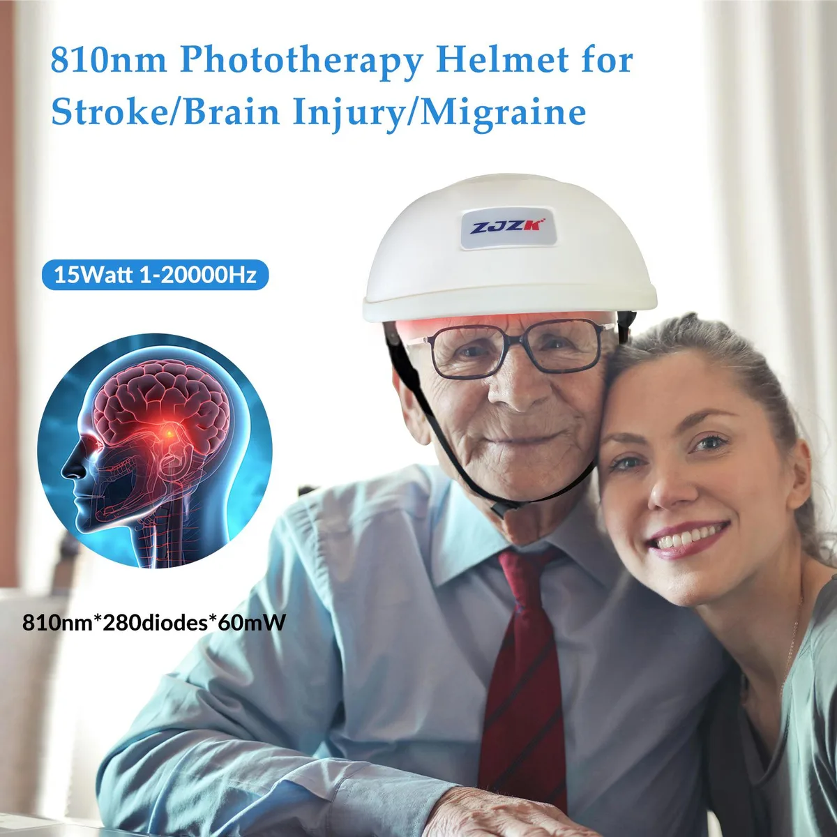 ZJZK ZJZK 810nm 280 LED Therapy Helmet 3.2KG — product photo