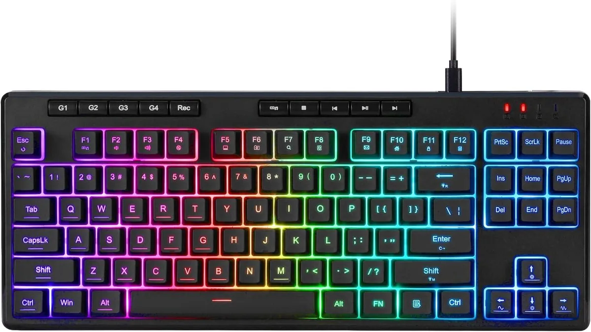 Redragon Redragon K516 Shiva TKL Wired RGB Membrane Gaming Keyboard, 87 Keys — product photo