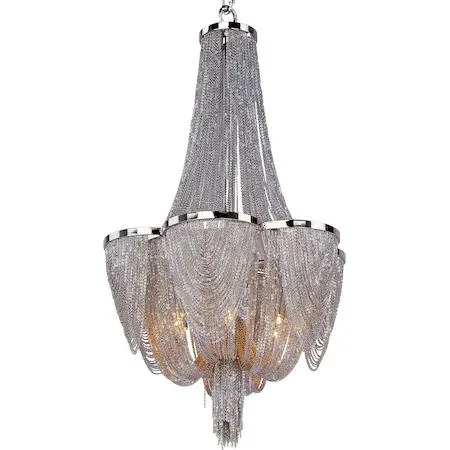 Maxim Maxim Chantilly 6-Light 14" Polished Nickel Chandelier — product photo