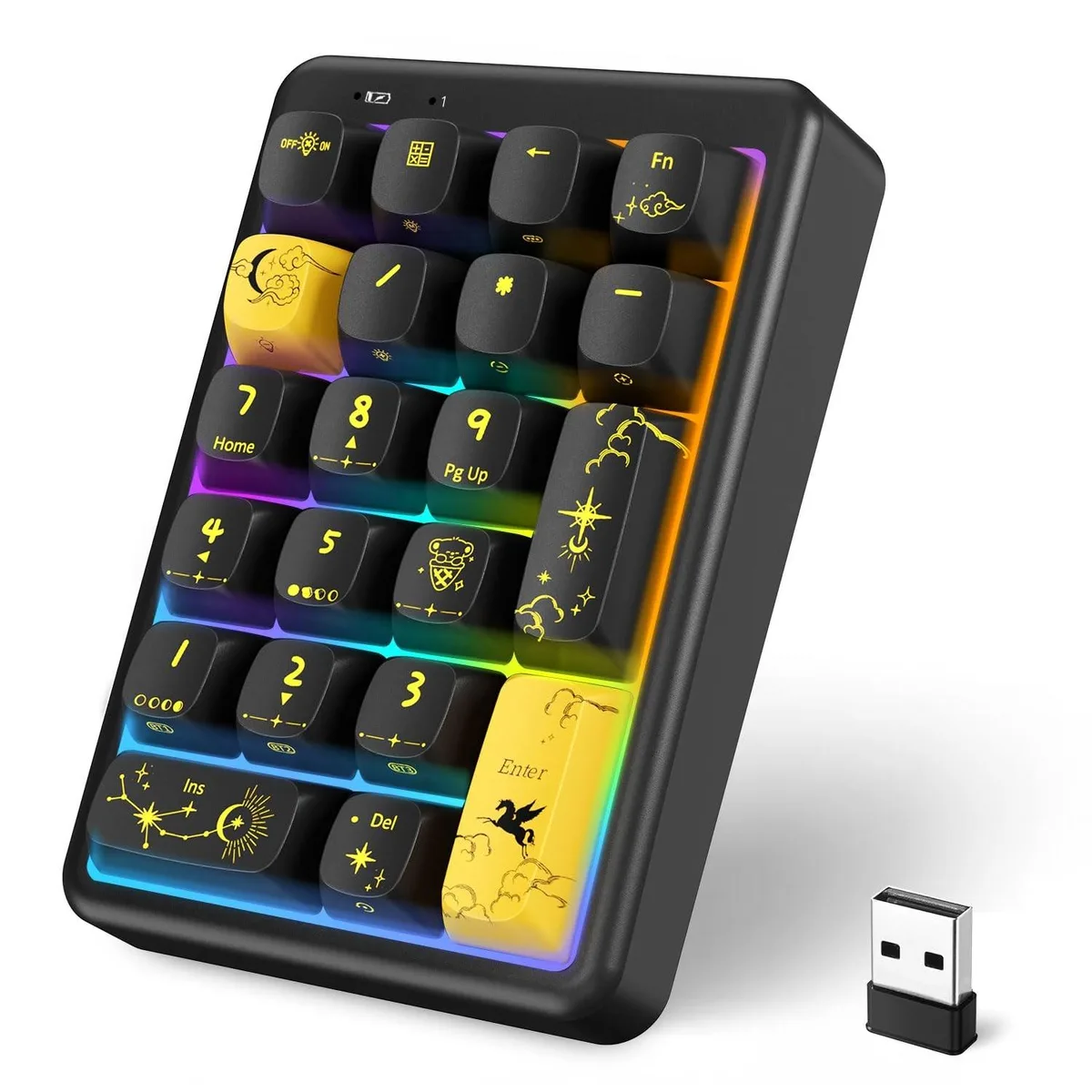 fopato fopato S21 21-Key Hot-Swappable Numpad 2 in 1 Accessory (Black) — product photo