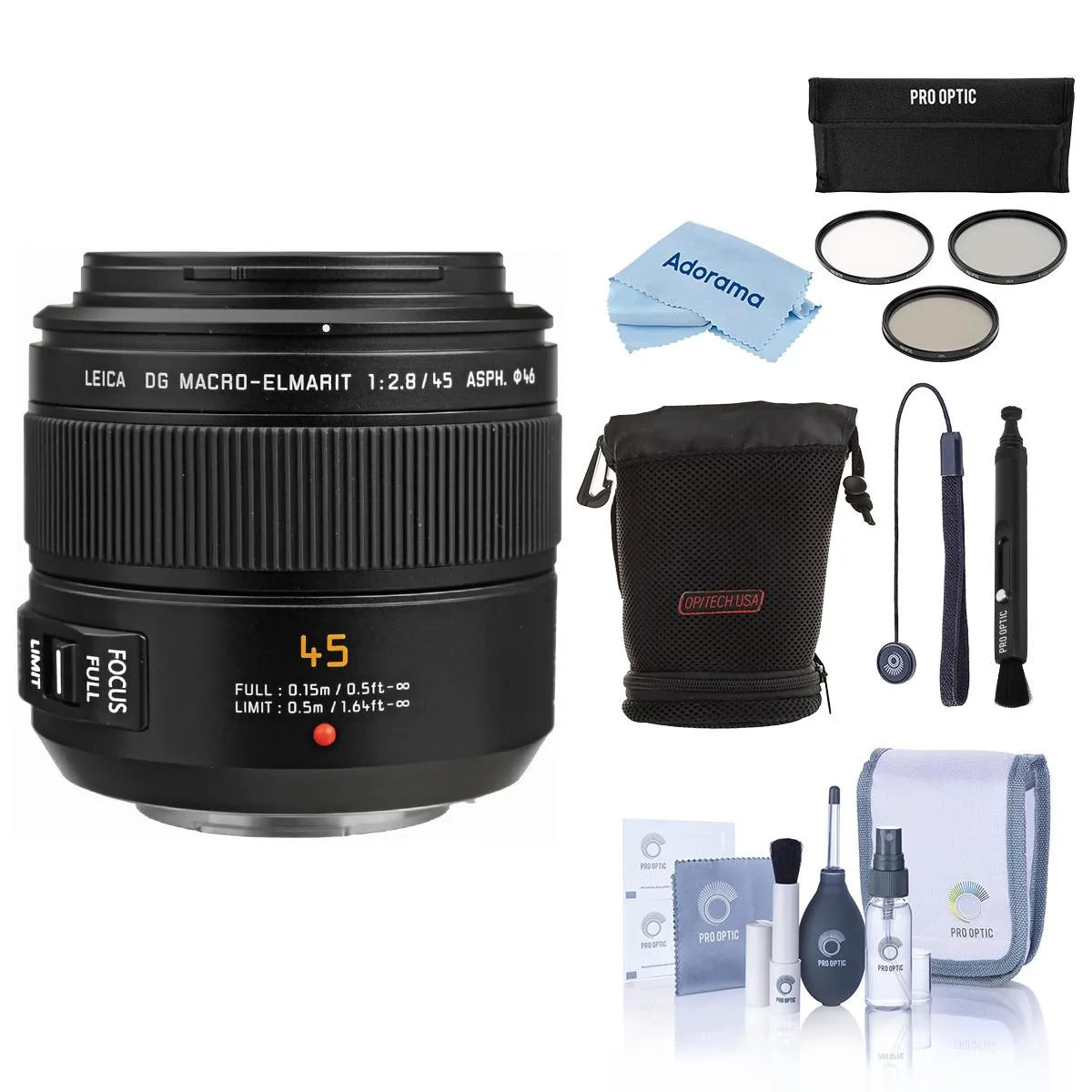 Panasonic Panasonic Lumix G Leica DG Macro-Elmarit 45mm f/2.8 Aspherical Lens for Micro Four Thirds — product photo