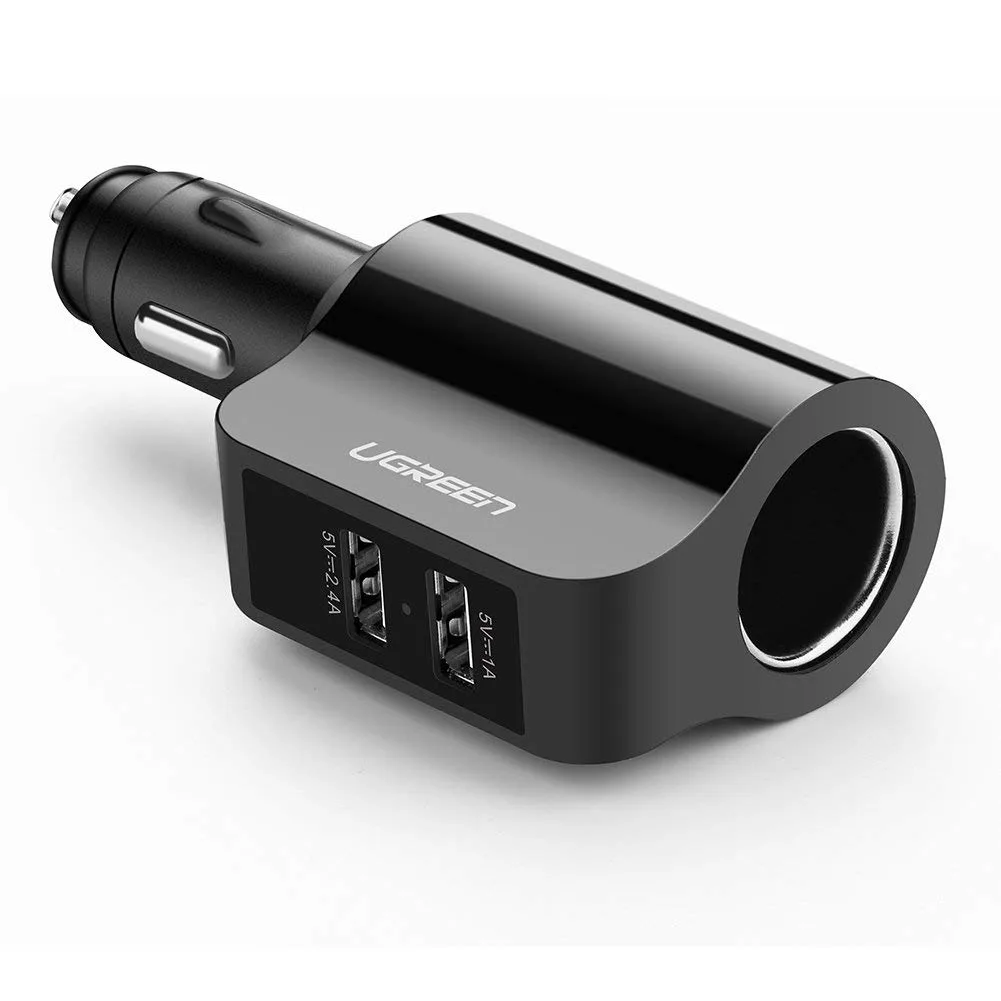 Jansicotek Jansicotek 5V 3.4A Dual USB Car Charger 60W Black — product photo
