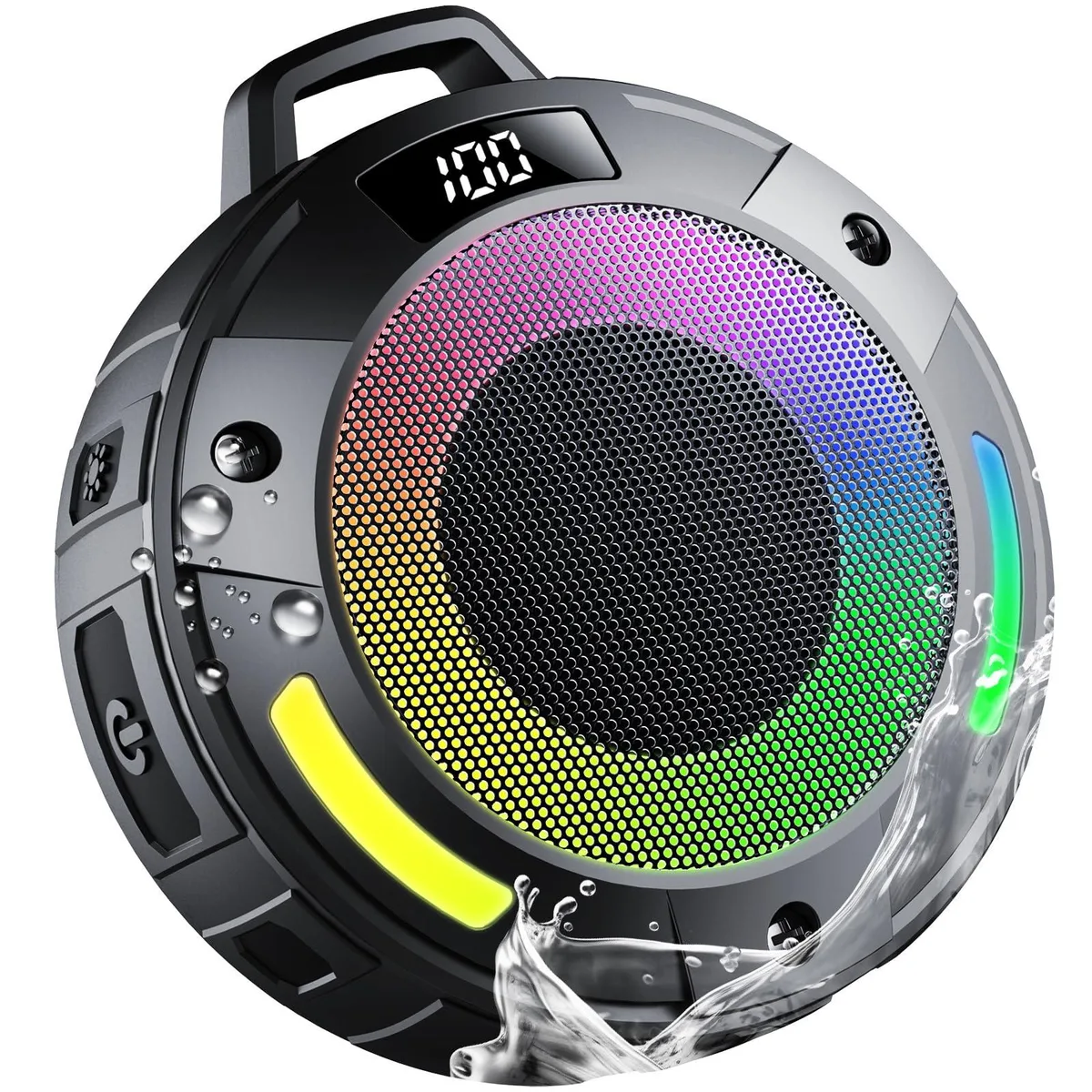 aowoka S4 Portable Speaker Standard Black 2.86 in 2.7 in 3.95 in 1000mAh IPX7 360° — product photo