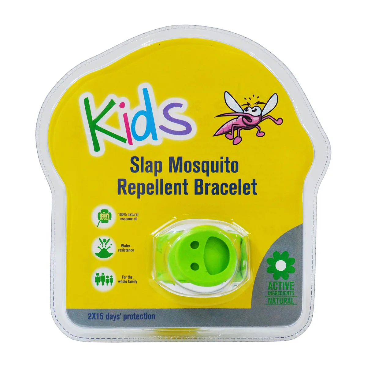 Kinven Kinven Slap Mosquito Repellent Bracelet Green 2×15 Day Refills — product photo
