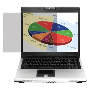 Black rectangular privacy filter for 15.6 inch widescreen laptop display