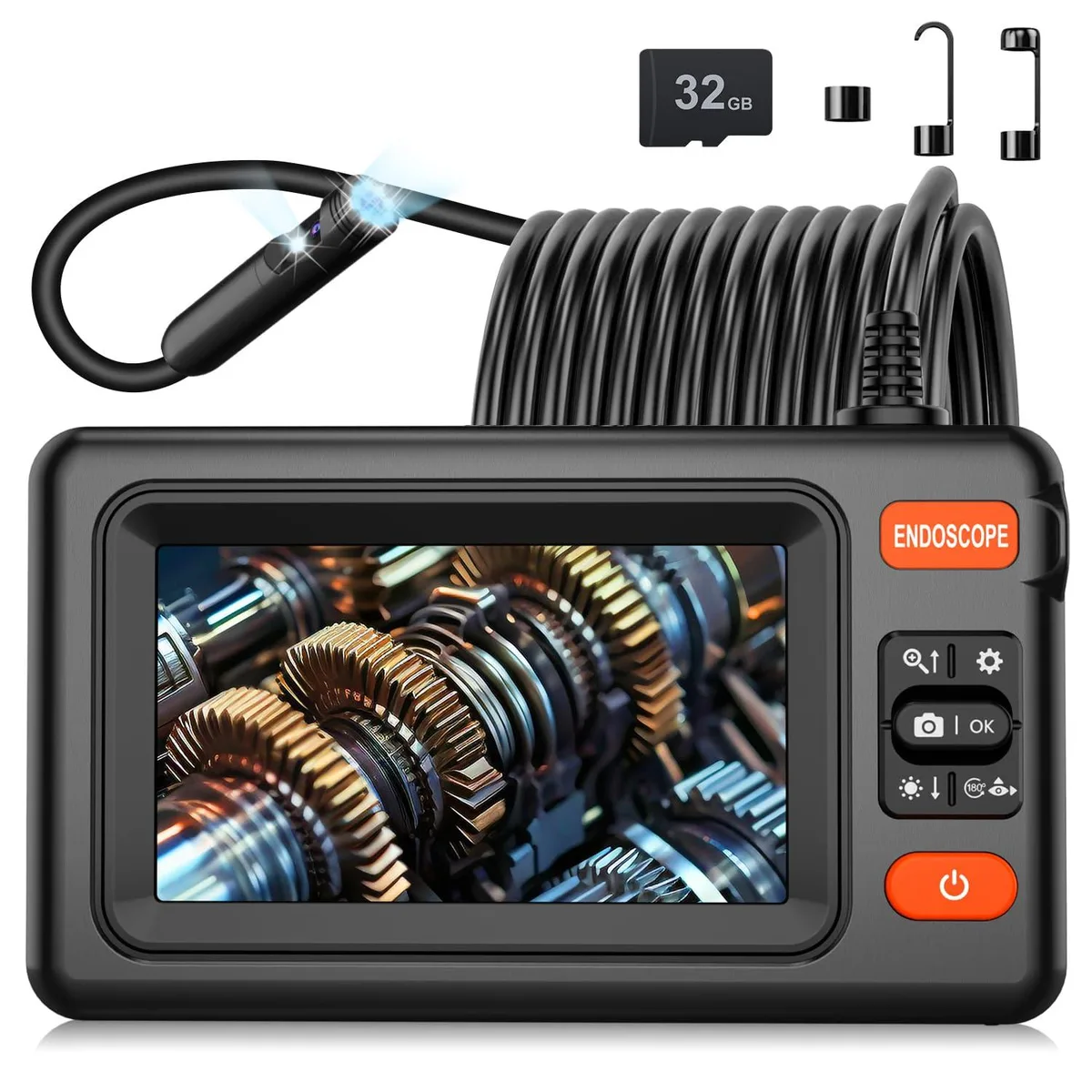  DJI AH43-1 Dual Lens Endoscope Camera 1080p 4.3" 16.4ft 32GB IP67 Black — product photo