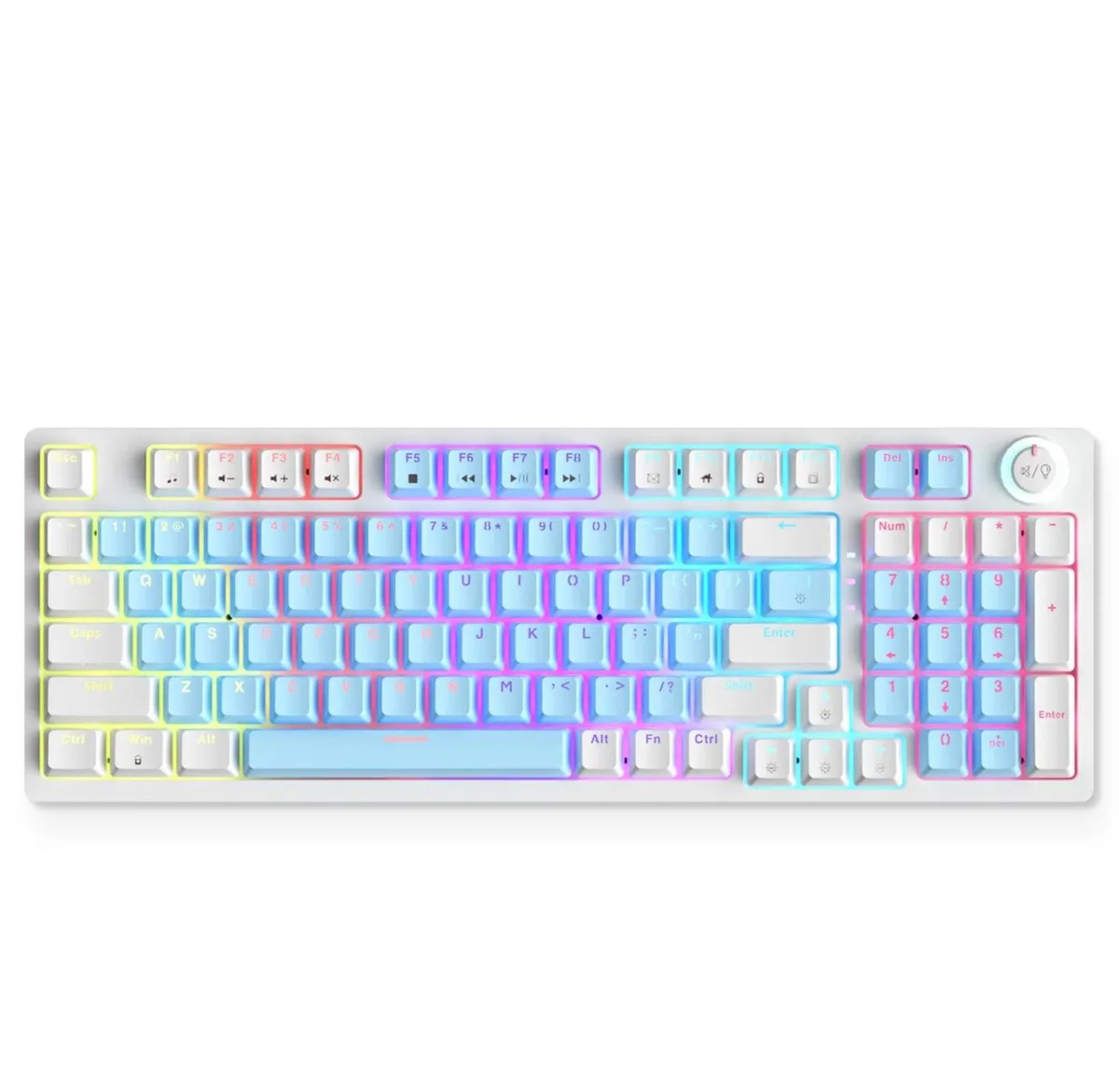 Explus-C Explus-C ZA-981 98-Key Hot-Swappable Red Switch RGB Gaming Keyboard — product photo