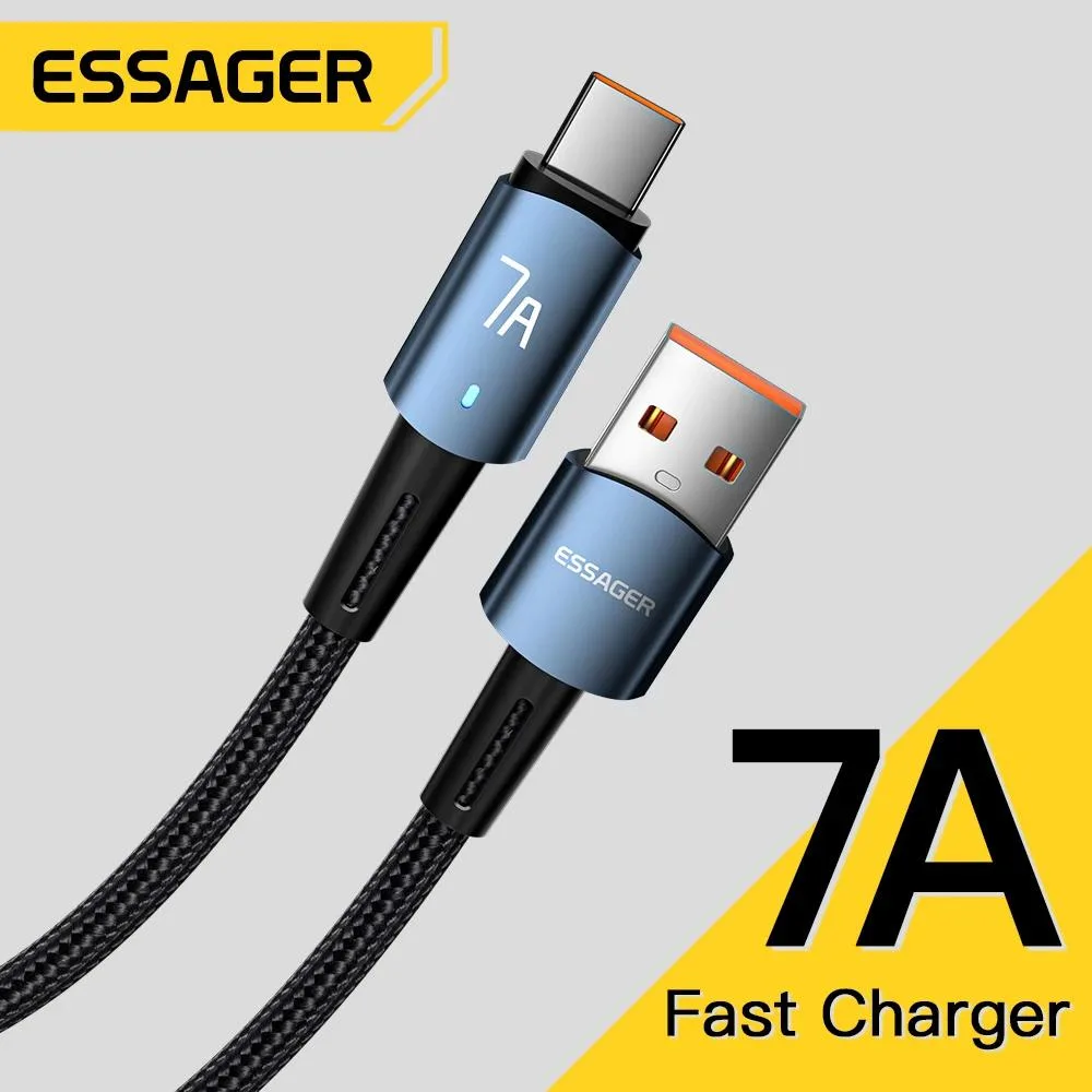 Jansicotek Jansicotek Essager CGA7A USB-A to USB-C Cable 80W 7A 6.6FT Blue — product photo