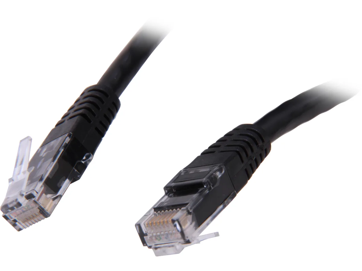 STARTECH STARTECH C6PATCH10BK network ethernet cable 10 ft black Cat6 24 AWG 250 MHz 100W PoE — product photo