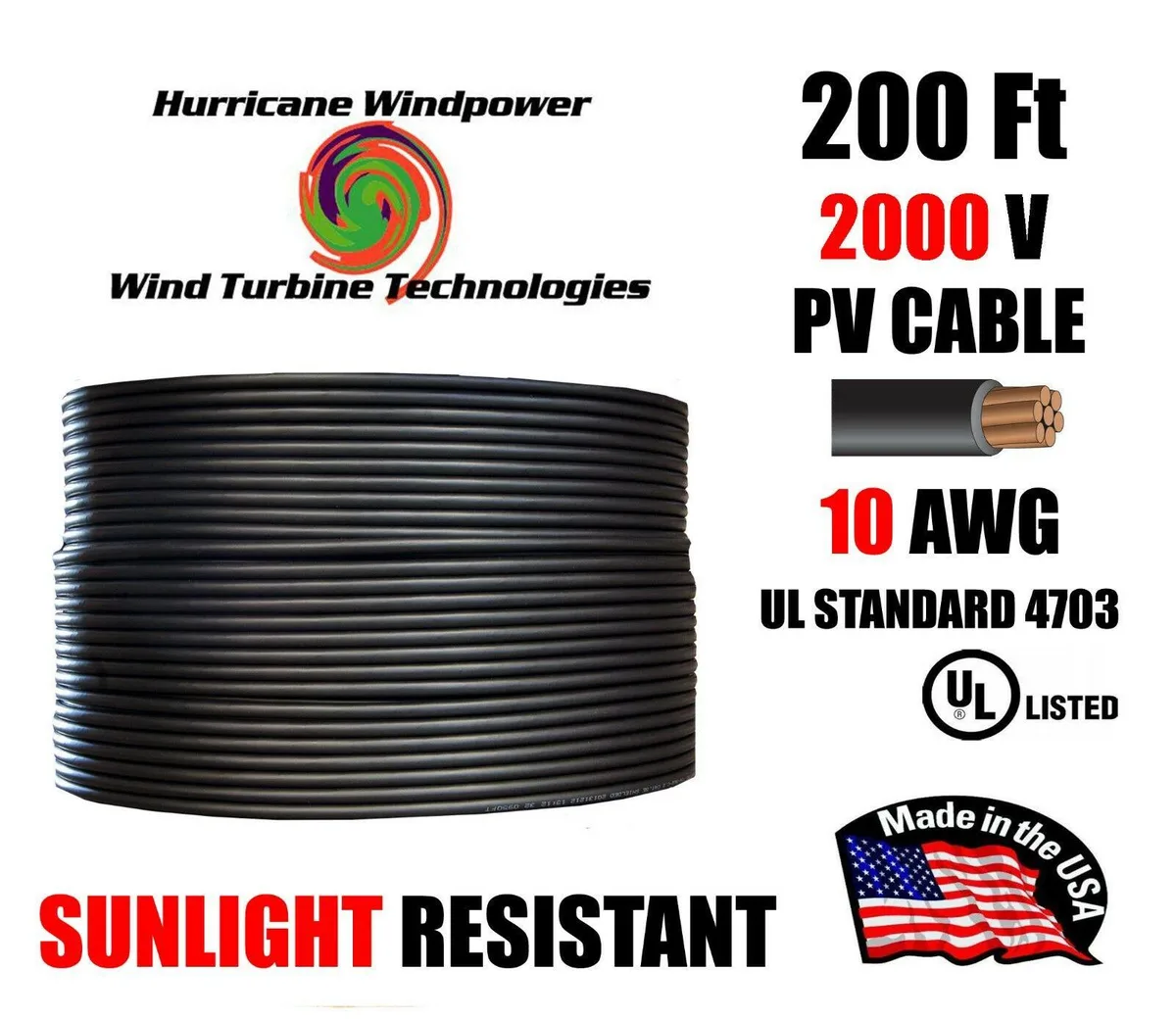 Thinkstar Thinkstar Solar Kit 10 AWG 200 Ft 1000/2000 V — product photo