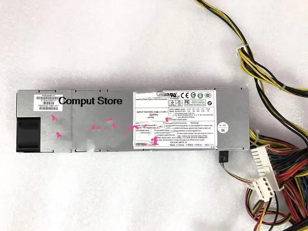 KHACHIMO KHACHIMO PWS-605P-1H 1U 600W Server Power Supply — product photo