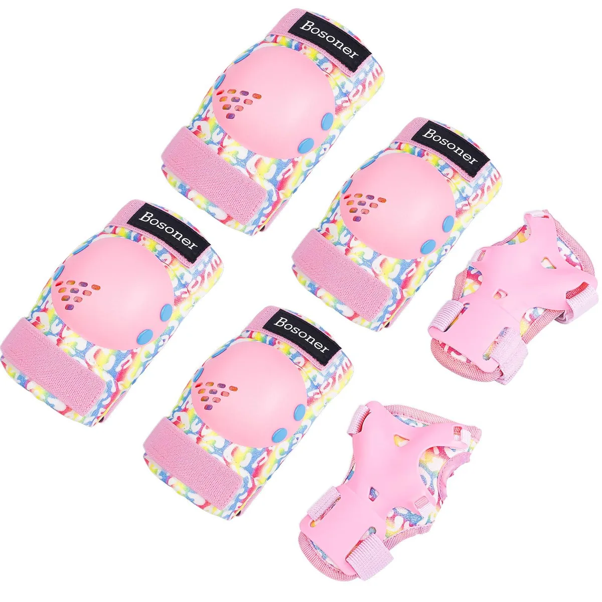  BOSONER Skateboard Protective Gear Size 3 Pink 6pcs — product photo