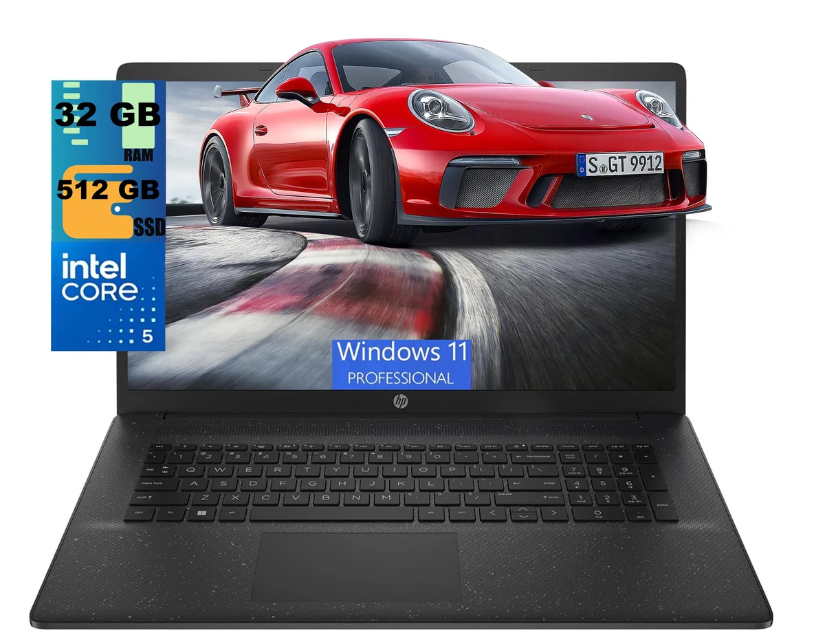 HP HP 17 laptop Intel Core 5 120U 12-core 32GB DDR4 512GB SSD 17.3" HD+ Windows 11 Pro — product photo