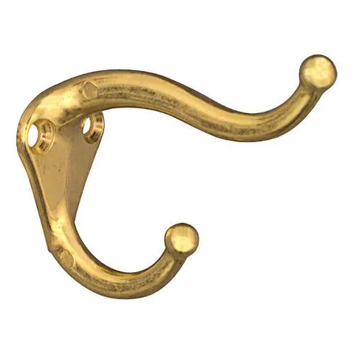 National Manufacturing Co. National Manufacturing Co. V160. 2 Pack Bright Brass Coat &amp; Hat Hooks — product photo