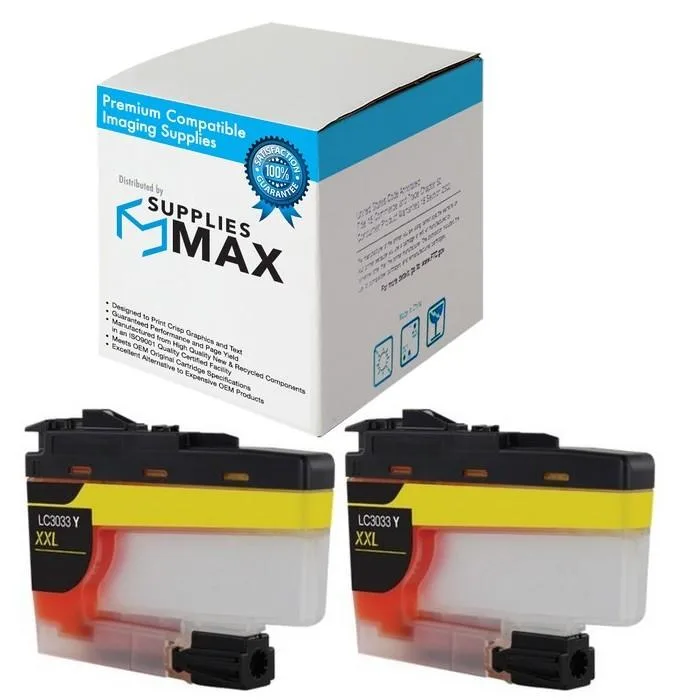 SuppliesMax SuppliesMax LC-3033Y Yellow Inkjet Cartridge 2 Pack 1500 Pages — product photo