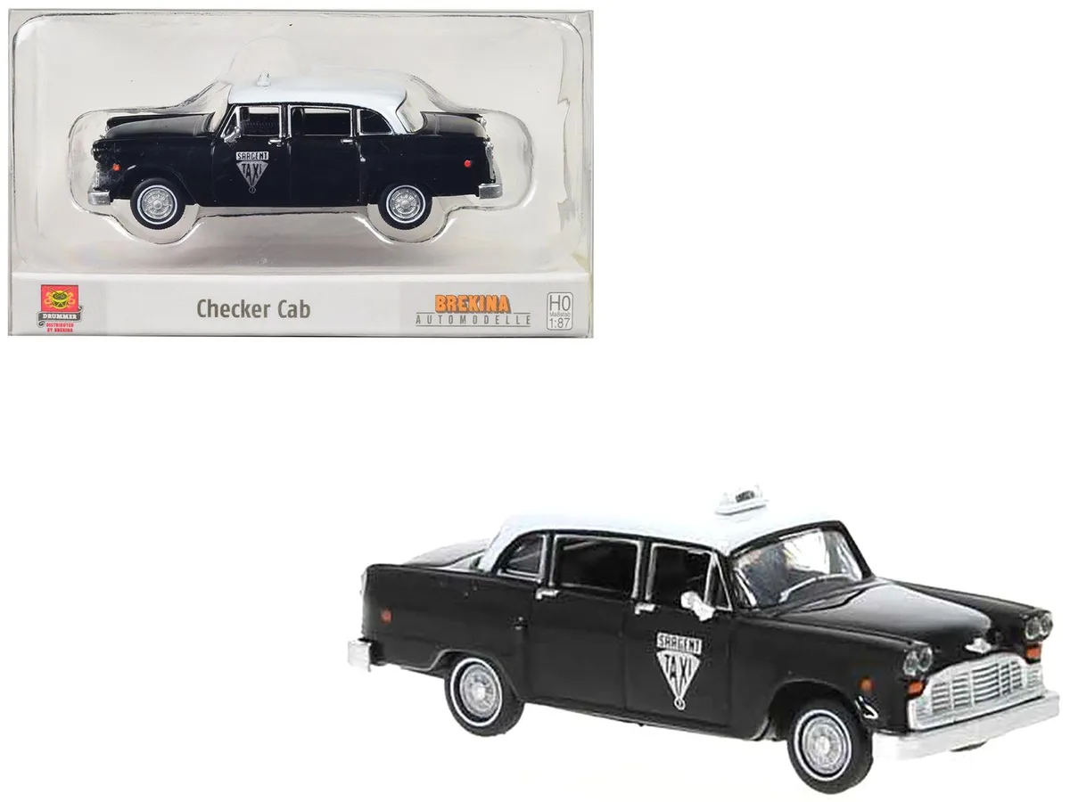 Brekina Brekina 1974 Checker Cab "Winnipeg" Black White 1/87 Hobby Collectible — product photo