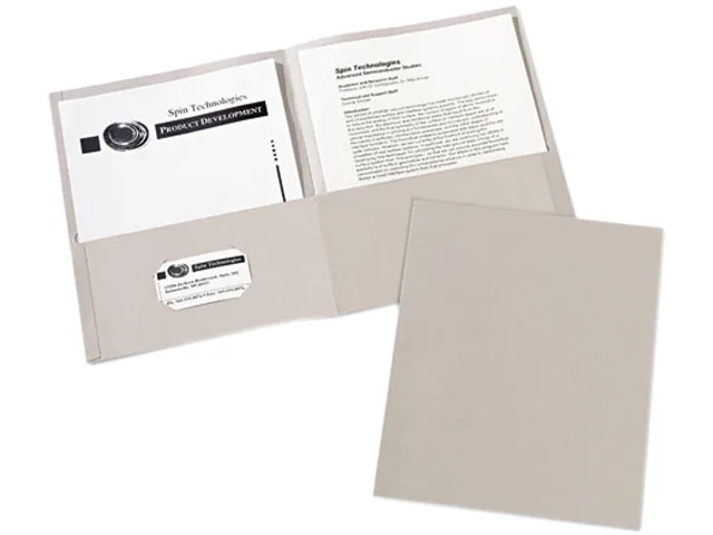 Avery Avery 47990 Two-Pocket File Folders, 25 Pack, Gray — product photo